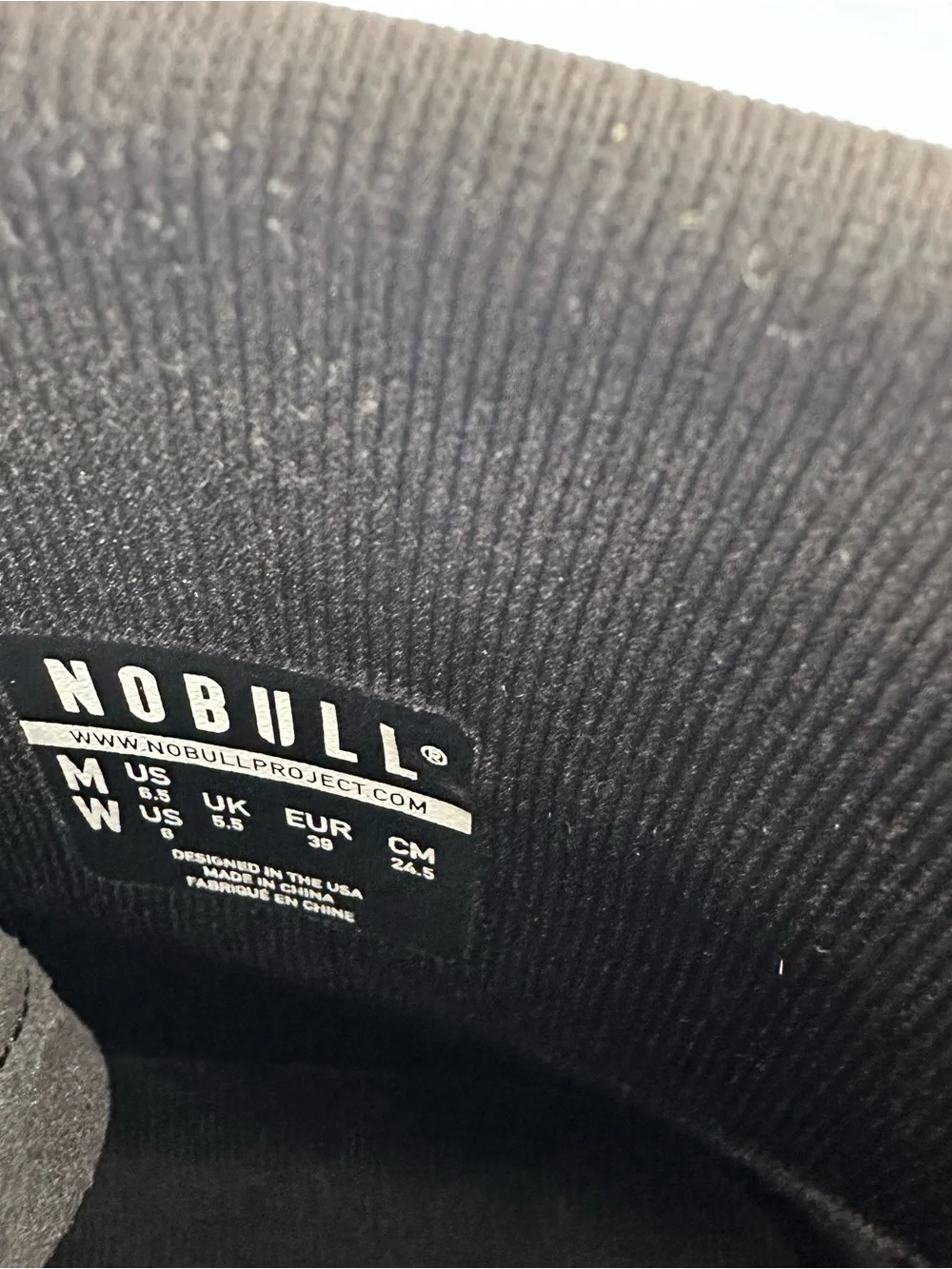 NoBull High Top Trainers M 6.5/W 8 Black Superfabric Lifting Lace Up Athletic